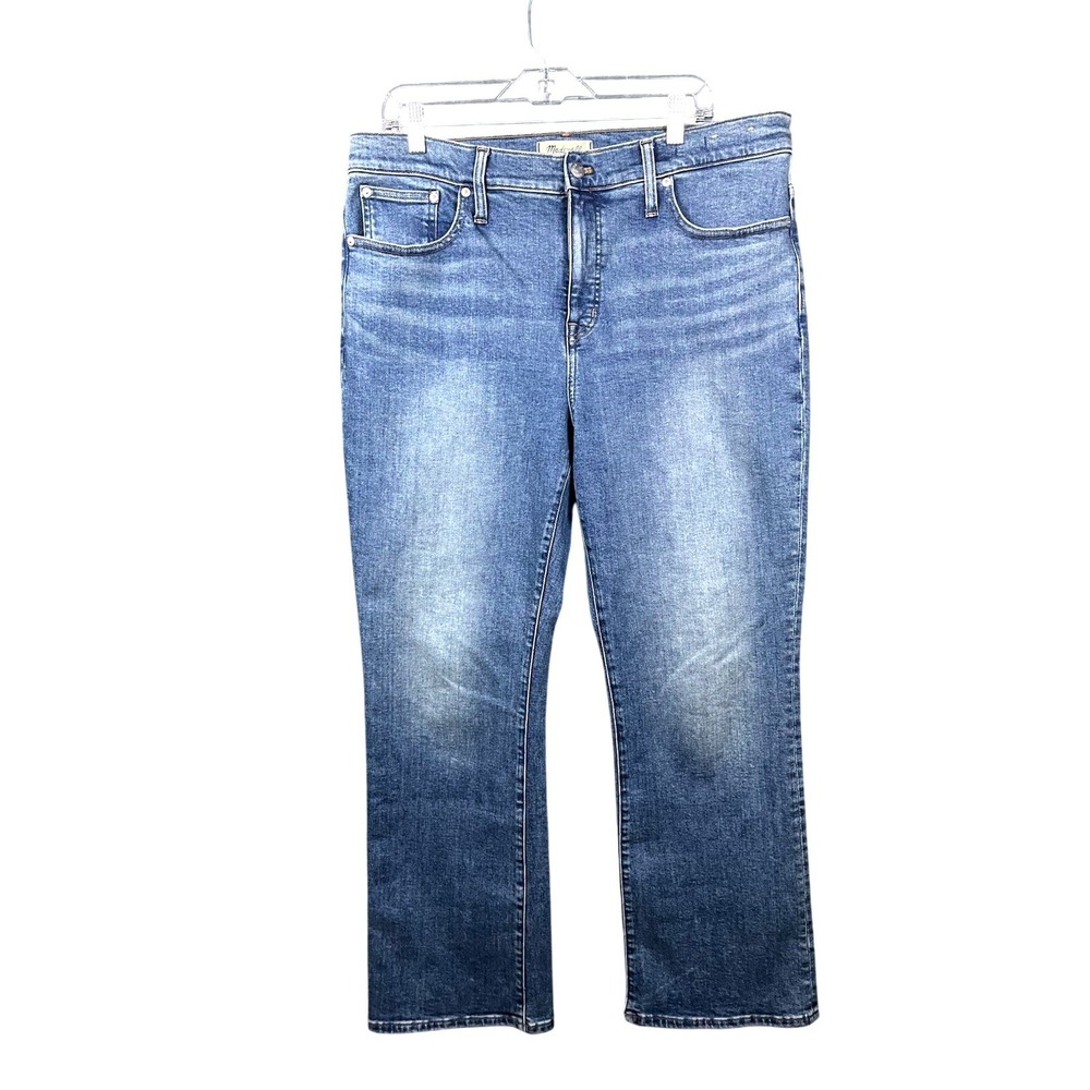 Madewell Kick Out Jeans Women's 32T Mid Rise‎ Stretch Flare